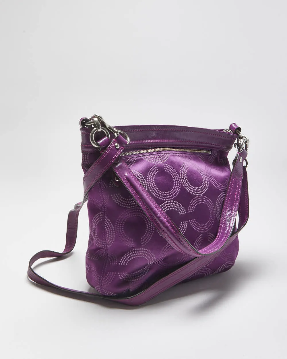 Vintage Y2K 00s Coach Ashley Dotted Op Art Signature Satin Shoulder / Crossbody Bag sold by Rokit product image thumbnail 2