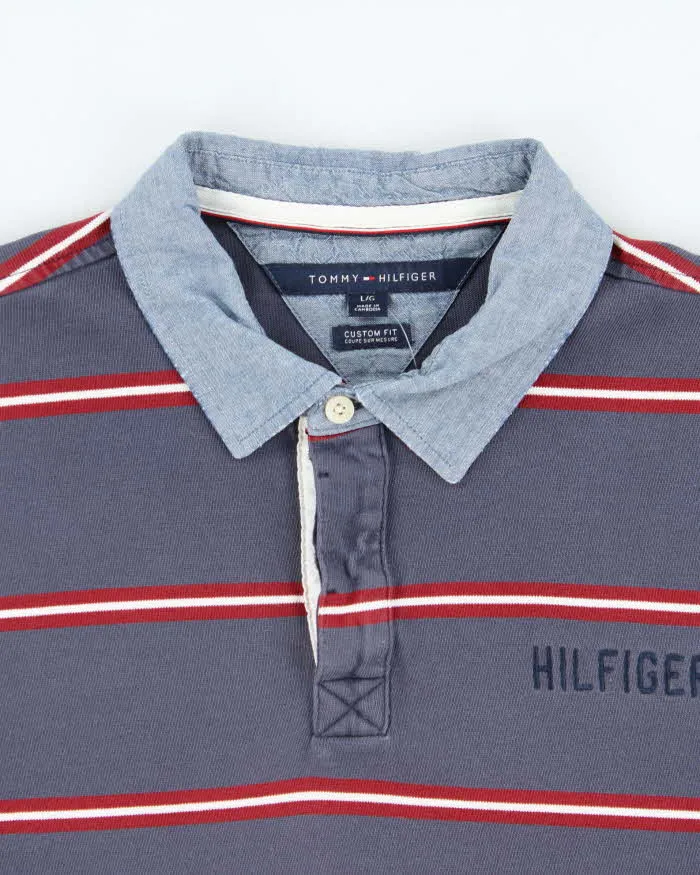 Vintage Y2K 00s Tommy Hilfiger Striped Long Sleeve Rugby Shirt - L sold by Rokit product image thumbnail 5