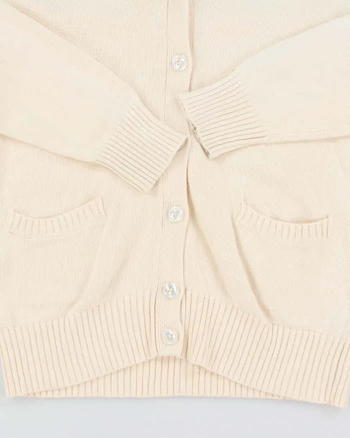 Vintage Y2K 00s Playboy Pale Pink Cotton Knit Cardigan - M sold by Rokit product image thumbnail 5