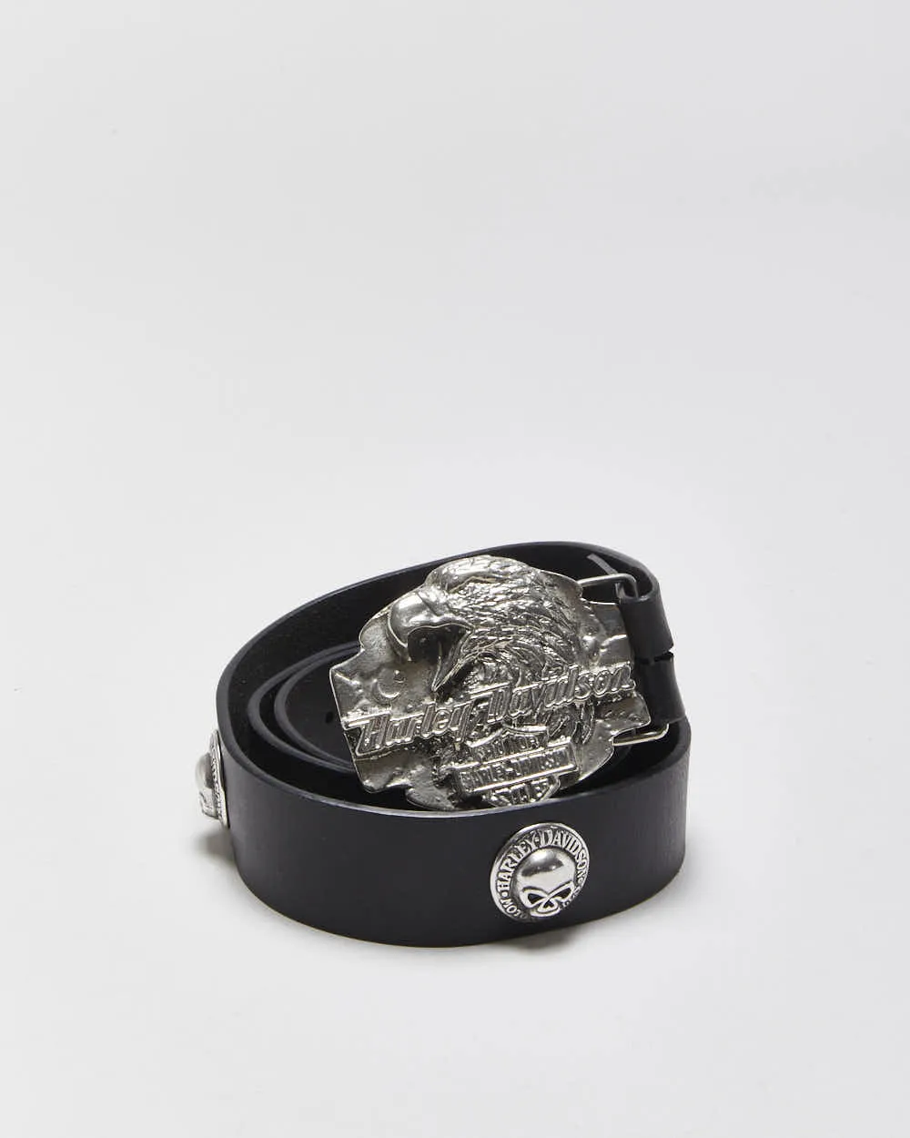 Vintage Harley Davidson Leather Belt - W34-W38 sold by Rokit