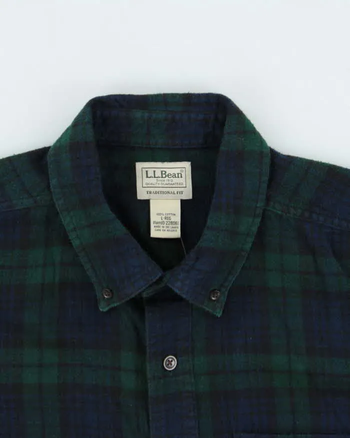 Vintage 00s L.L.Bean Tartan Long Sleeve Oversized Flannel Shirt - L sold by Rokit product image thumbnail 3