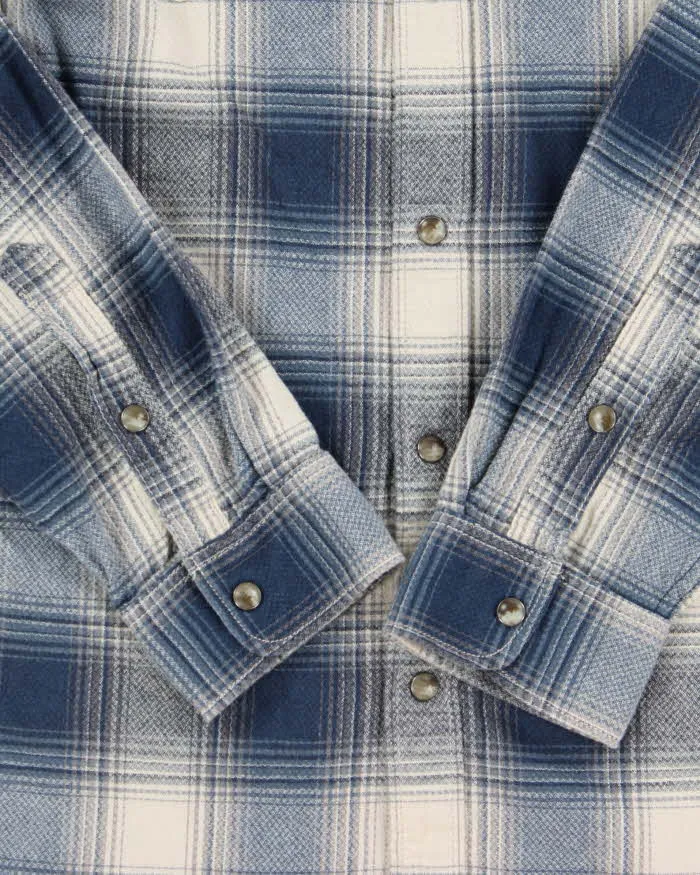 Vintage Eddie Bauer Plaid Snap Button Western Oversized Long Sleeve Flannel Shirt - S sold by Rokit product image thumbnail 5
