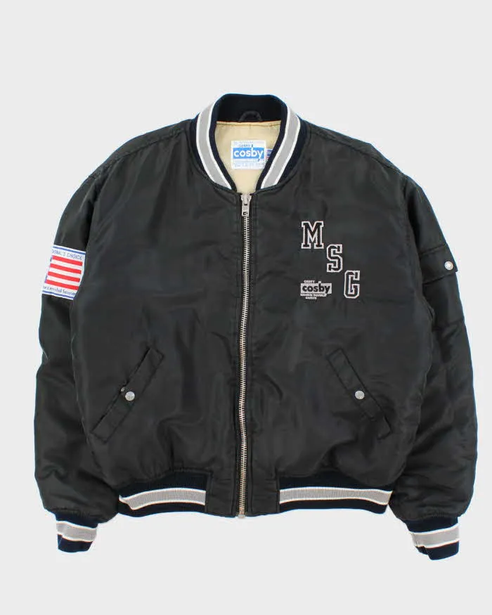 Vintage 1990s Gerry Cosby Madison Square Garden MA-1 Varsity Bomber Jacket - L sold by Rokit