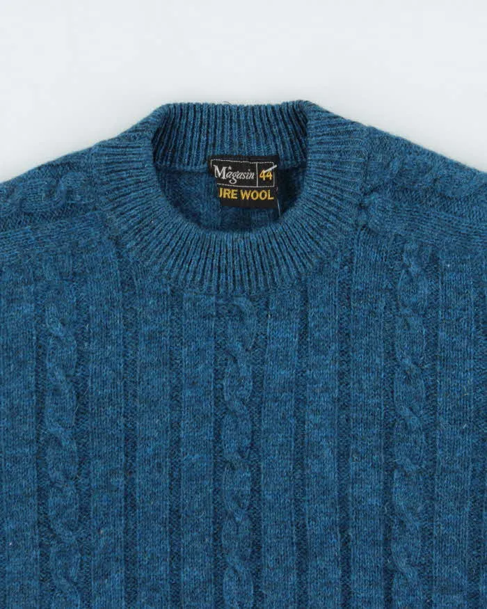 Vintage 1970s Wool Speckled Yarn Ribbed Cable Knit Crewneck Jumper - XL sold by Rokit product image thumbnail 5
