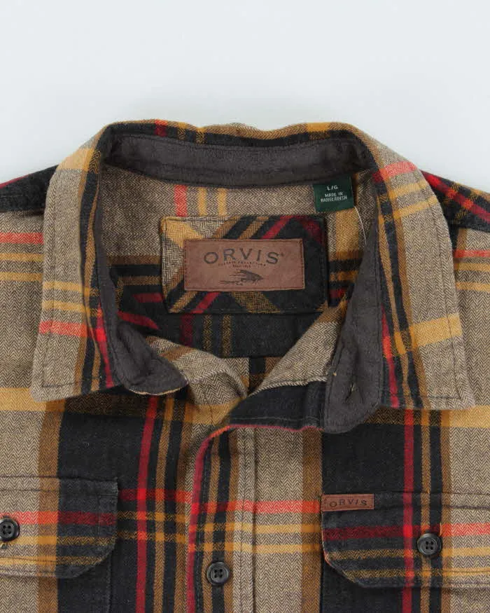Vintage Orvis Heavyweight Plaid Long Sleeve Flannel Over Shirt - L sold by Rokit product image thumbnail 3