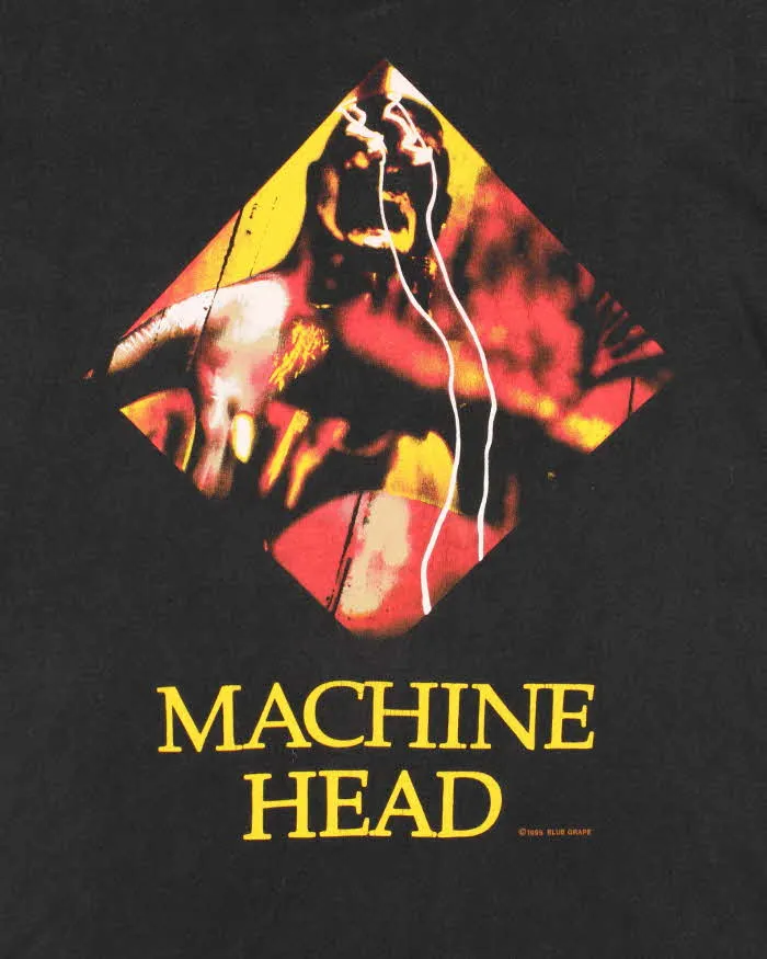 Vintage 1995 Blue Grape Machine Head Burn My Eyes Long Sleeve Band T-shirt - L sold by Rokit product image thumbnail 3