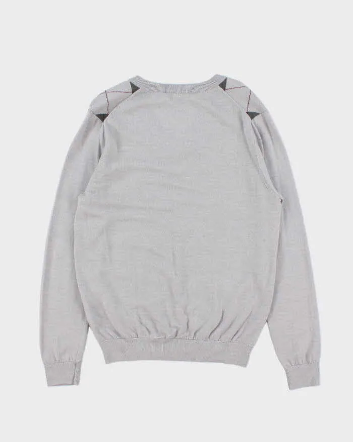 Vintage Y2K 00s Lacoste Soft Lambswool V-Neck Argyle Knit Sweater - L sold by Rokit product image thumbnail 2