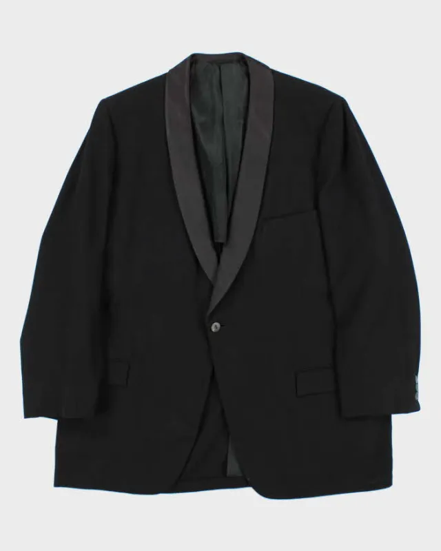 Vintage 1960s Hudson's Bay Wool Single Button Satin Lapel Blazer - XXL made by Hudsons Bay