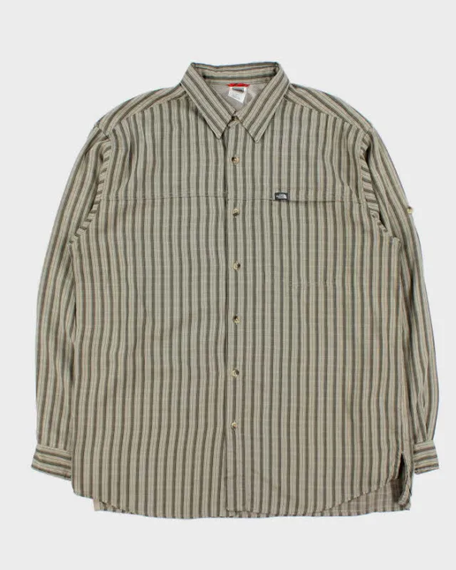 Vintage 00s The North Face Striped Long Sleeve Flannel Shirt - L sold by Rokit