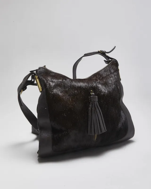 Vintage Aqua Madonna Cowhide Handbag sold by Rokit