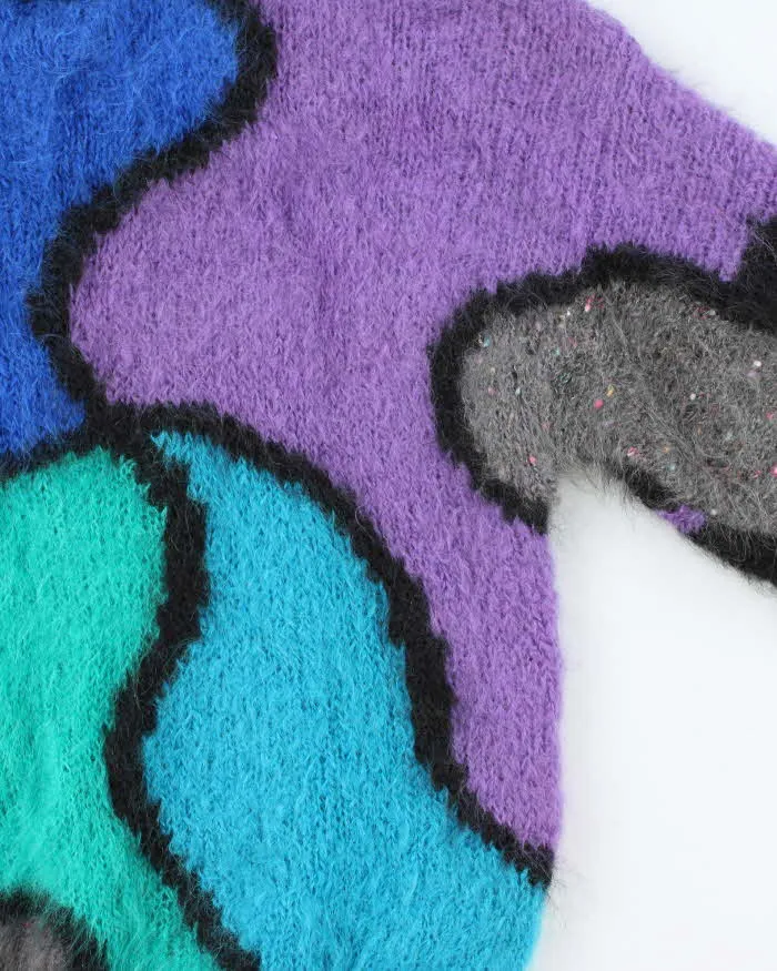 Vintage 1990s Women's Made In England Oversized Mohair Chunky Knit Jumper - L sold by Rokit product image thumbnail 3