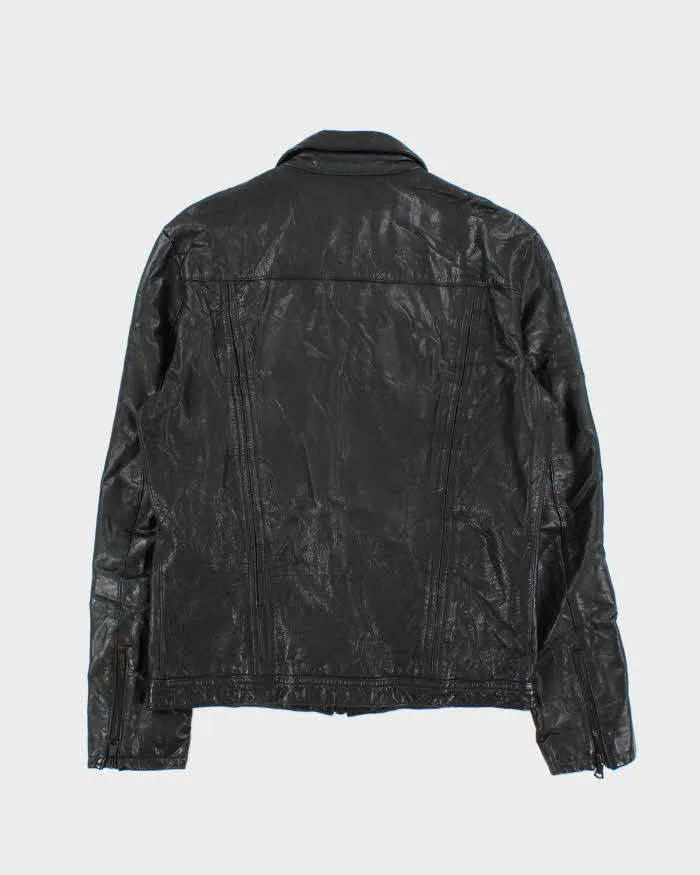 Vintage Y2K 00s Factotum Japan Buffalo Leather Moto Jacket - M sold by Rokit product image thumbnail 2