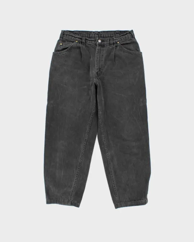 Vintage 1990s Levi's Black Label Tapered Wide Leg Jeans - W32 L27 sold by Rokit