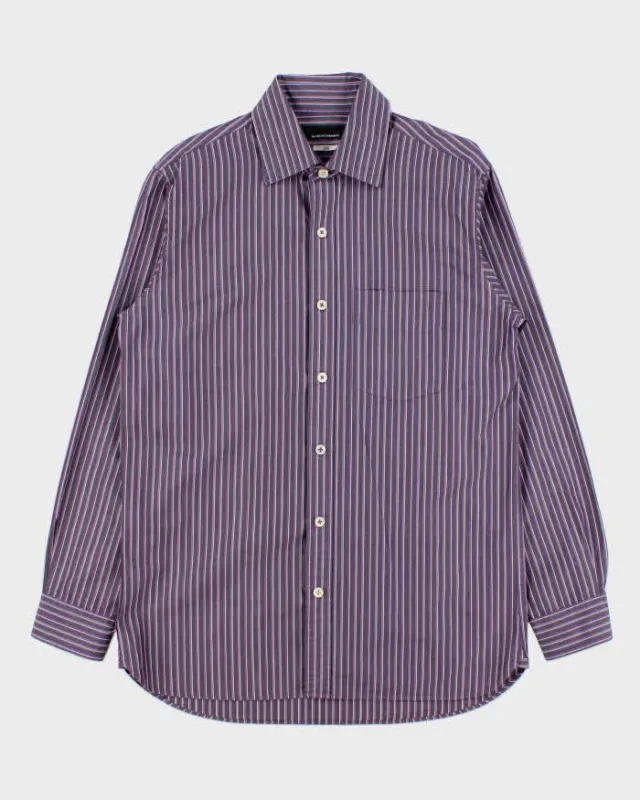 Vintage Y2K 00s Sissy Kansai Yamamoto Jeans Striped Long Sleeve Shirt - L sold by Rokit