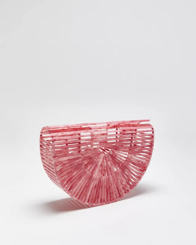 Cult Gaia Classic Ark Pink Marble Acrylic Handbag sold by Rokit