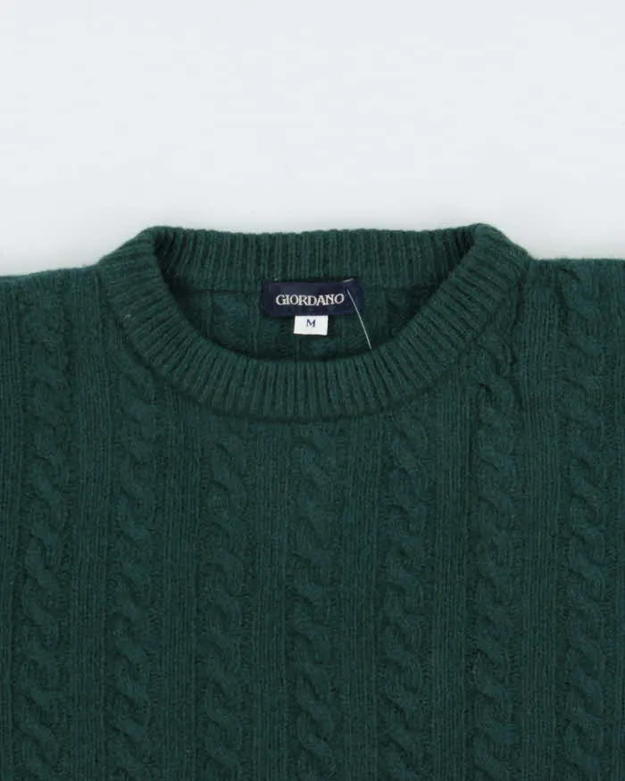 Vintage 1990s Giordano Wool Cable Knit Crewneck Jumper - M sold by Rokit product image thumbnail 5