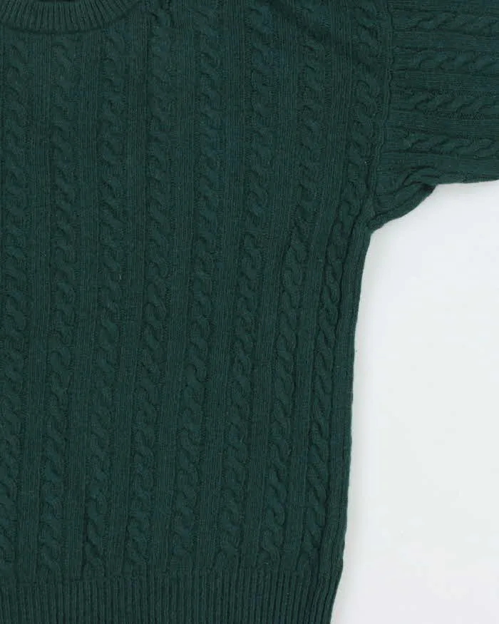Vintage 1990s Giordano Wool Cable Knit Crewneck Jumper - M sold by Rokit product image thumbnail 3