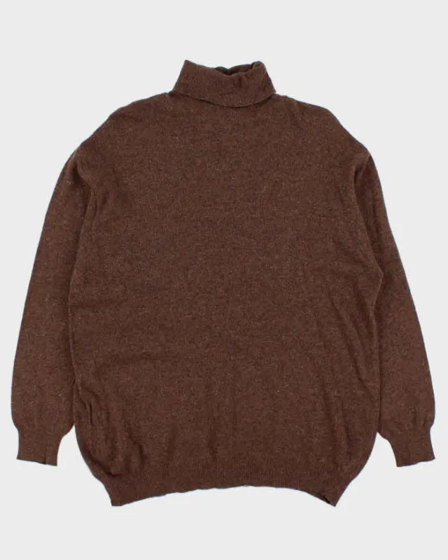 Vintage 1990s Speckled Yarn Lambswool Turtleneck Knit Sweater - XL sold by Rokit
