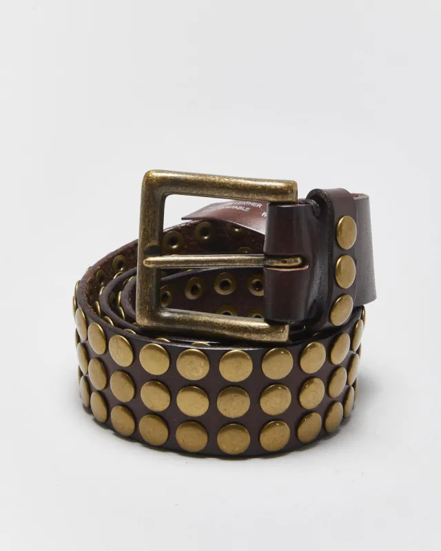 Vintage Danier Studded Leather Belt - W31-W35 sold by Rokit