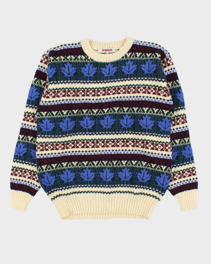 Vintage 1980s McGregor Wool Nordic Chunky Crewneck Knit Jumper - L sold by Rokit