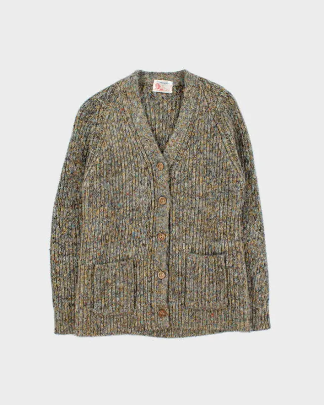 Vintage 1990s Women's Cheung Kee Chunky Speckle Knit Cardigan - L made by Rokit