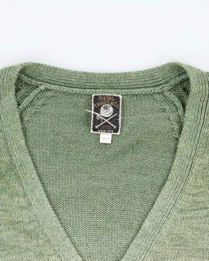 Vintage 00s Diesel Cable Detailed Tonal Oversized Cardigan - S sold by Rokit product image thumbnail 3