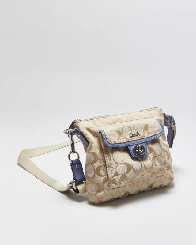 Vintage Y2K 00s Coach Hampton Signature Swingpack Canvas Crossbody Bag sold by Rokit