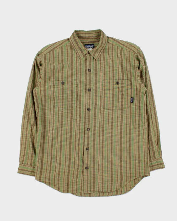 Vintage 1990s Patagonia Striped Oversized Long Sleeve Flannel Shirt - S sold by Rokit