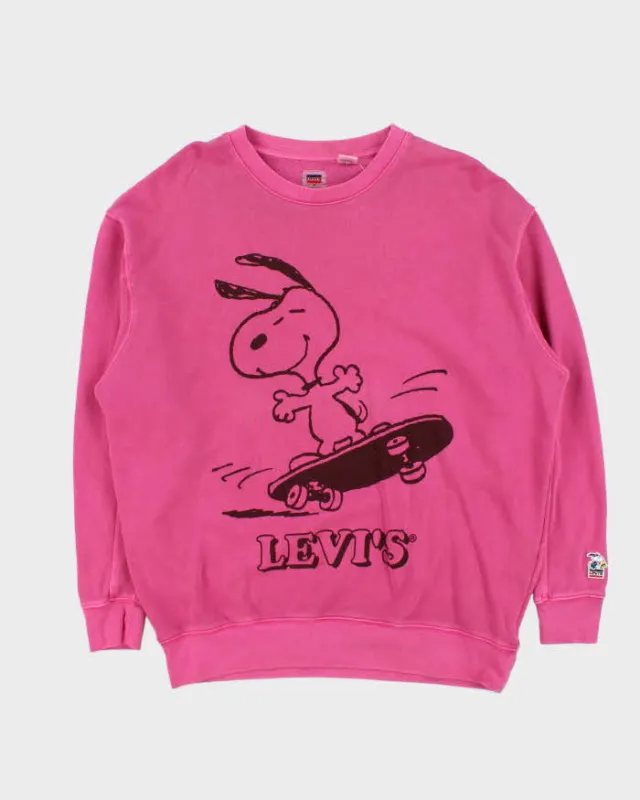 Levi's x Peanuts Snoopy Skate Oversized Crewneck Sweatshirt - S sold by Rokit