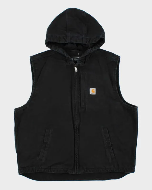 Vintage Carhartt Duck Canvas Fleece Lined Hooded Workwear Gilet - XL sold by Rokit