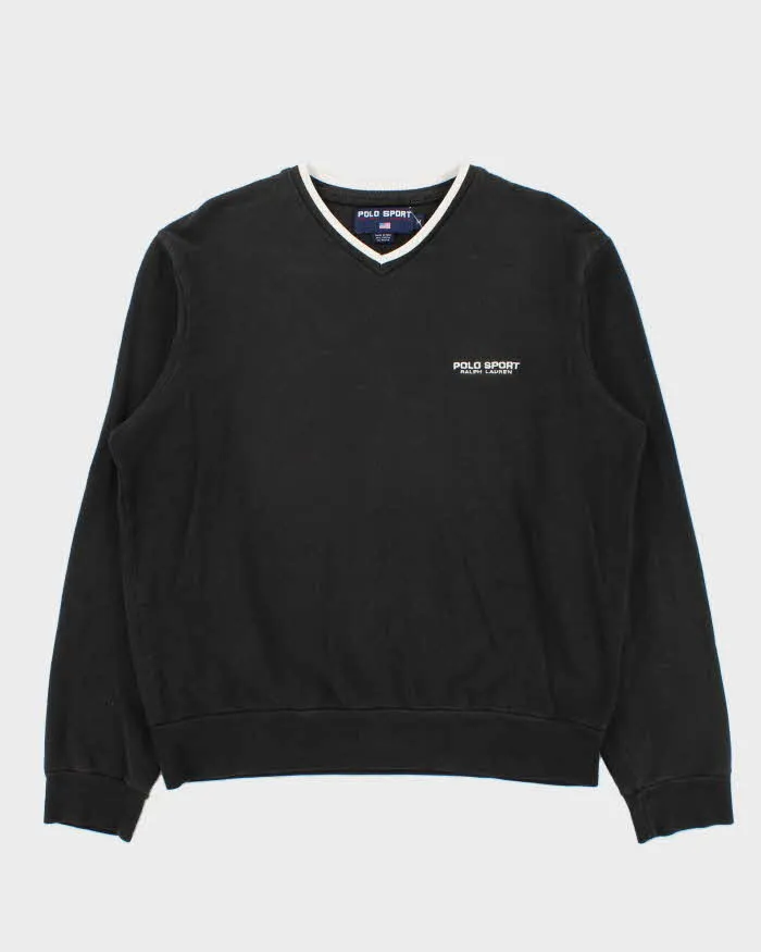 Vintage 1990s Polo Sport Ralph Lauren V-Neck Sweatshirt - M sold by Rokit