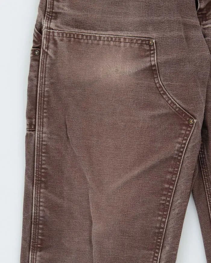 Vintage 00s Carhartt Double Front Straight Loose Faded Workwear Trousers - W34 L31 sold by Rokit product image thumbnail 5