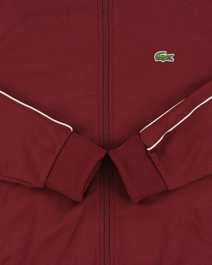 Vintage Lacoste Burgundy Heavyweight Polycotton Track Jacket - S sold by Rokit product image thumbnail 4