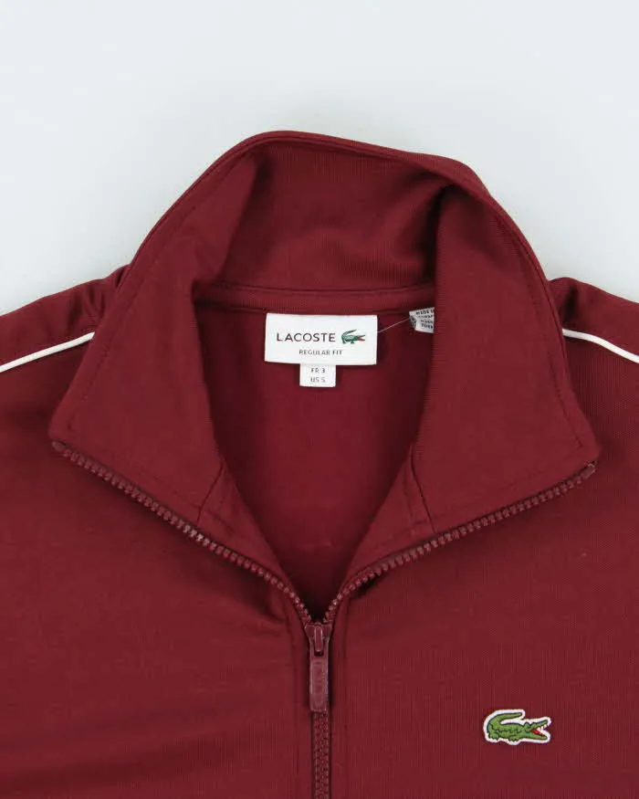 Vintage Lacoste Burgundy Heavyweight Polycotton Track Jacket - S sold by Rokit product image thumbnail 5