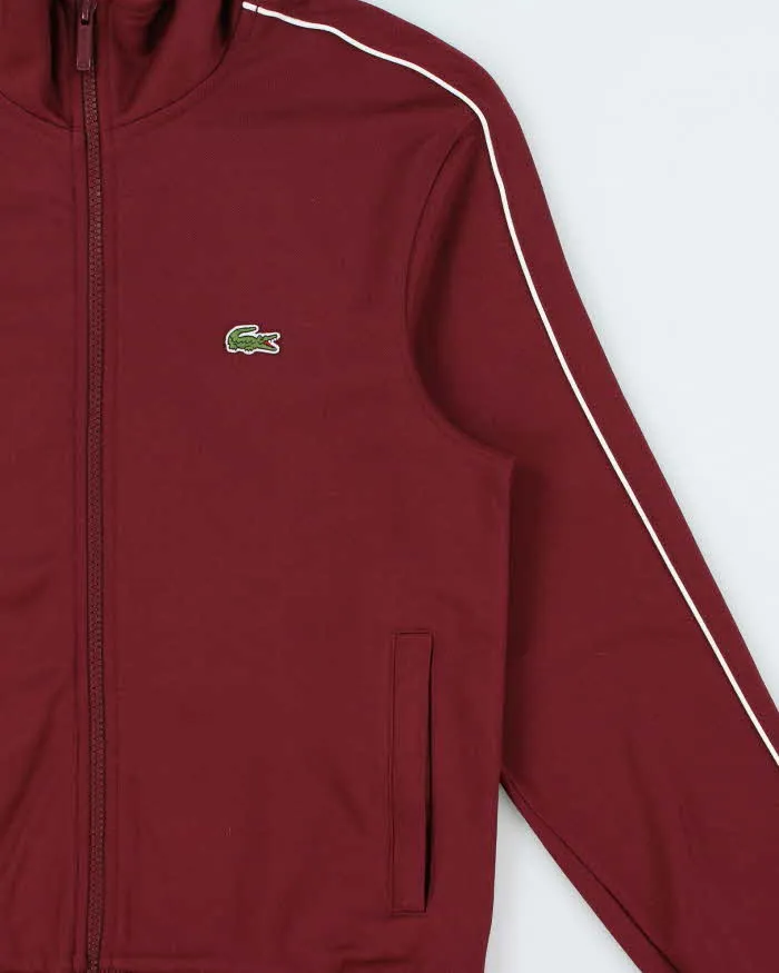 Vintage Lacoste Burgundy Heavyweight Polycotton Track Jacket - S sold by Rokit product image thumbnail 3
