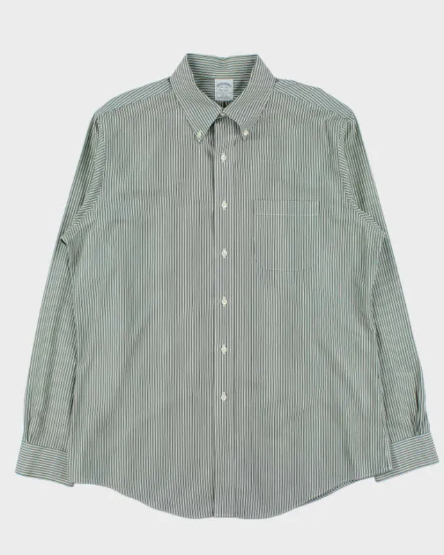 Vintage 00s Brooks Brothers Striped Long Sleeve Slim Fit Shirt - L sold by Rokit