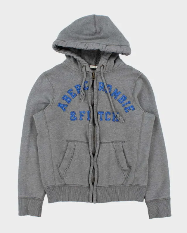 Vintage Y2K 00s Abercrombie & Fitch Muscle Fit Heavyweight Zip-Up Hoodie - M sold by Rokit
