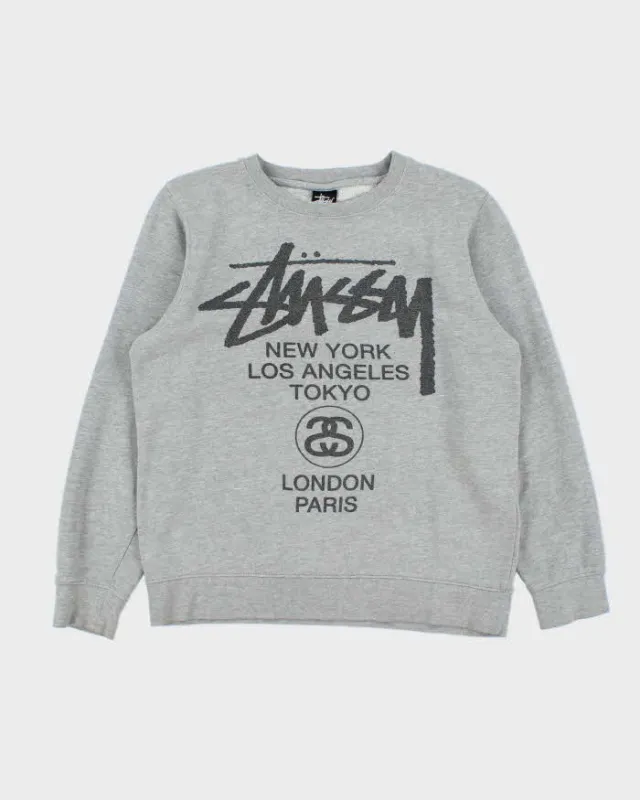 Vintage Stussy Big Cities Crewneck Sweatshirt - S sold by Rokit