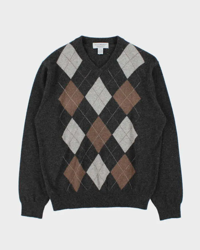 Vintage Paolo Mondo Cashmere V-neck Jumper - L sold by Rokit