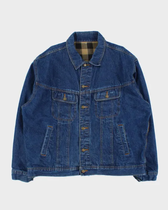 Vintage 1990s Wrangler Plaid Lined Denim Workwear Jacket - XXL sold by Rokit