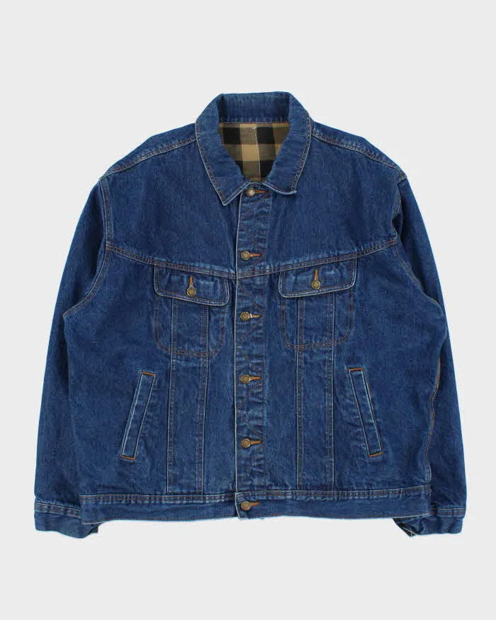 Vintage 1990s Wrangler Plaid Lined Denim Workwear Jacket - XXL sold by Rokit