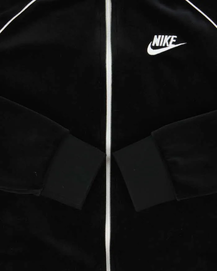 Vintage Nike Black Velour Women's Track Jacket - S sold by Rokit product image thumbnail 4