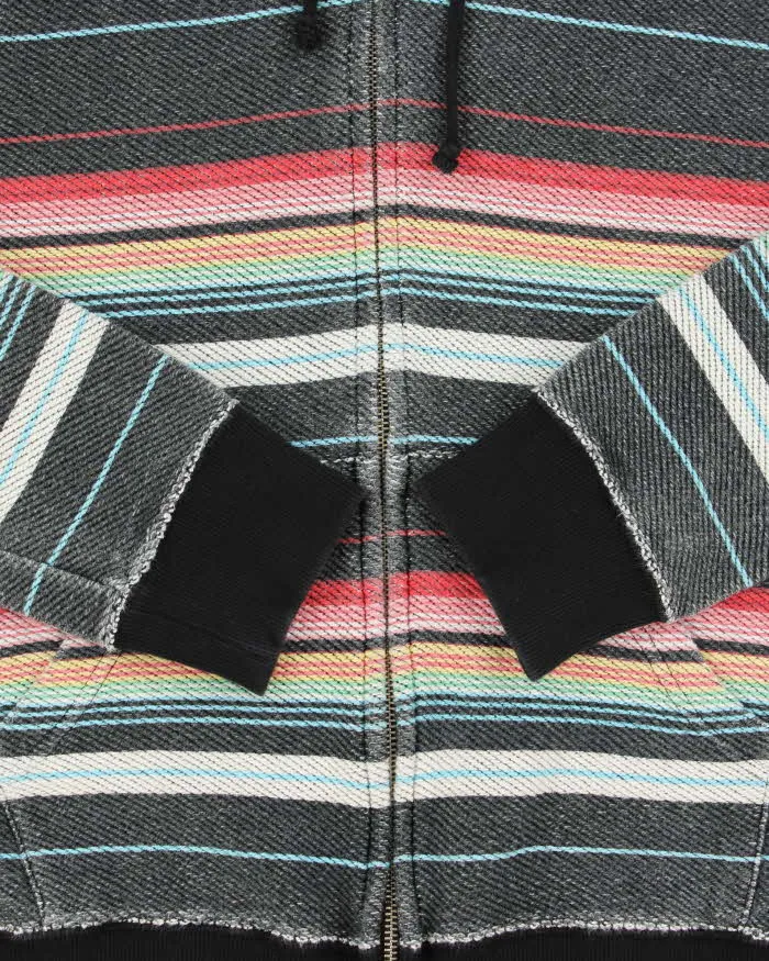 Vintage Azul By Moussy Japan Tough Cotton Striped Full-Zip Hoodie - L sold by Rokit product image thumbnail 4