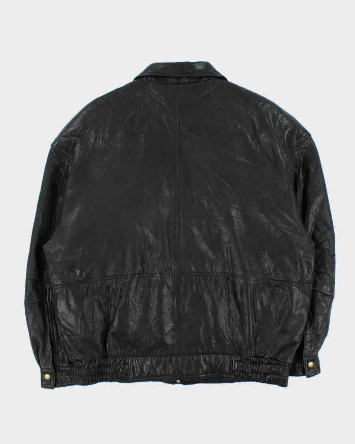 Vintage 1990s Danier Thinsulate Baroque Lined Leather Flight Bomber Jacket - M sold by Rokit product image thumbnail 2