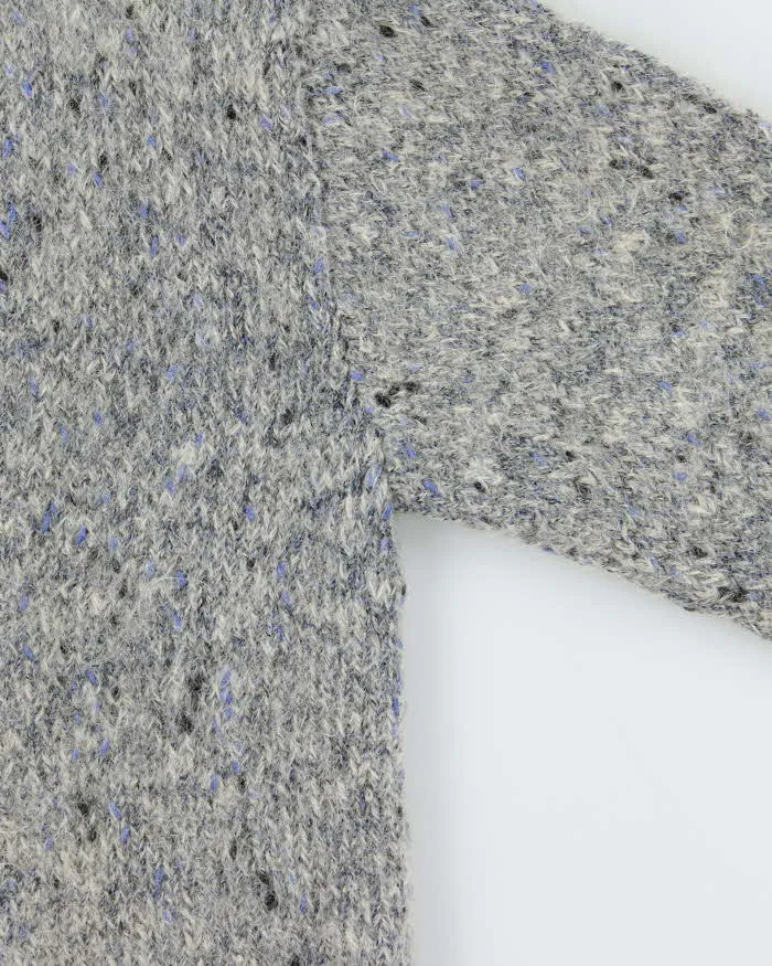 Vintage 1990s Women's Speckled Mohair Wool Chunky V-Neck Knit Jumper - M sold by Rokit product image thumbnail 4