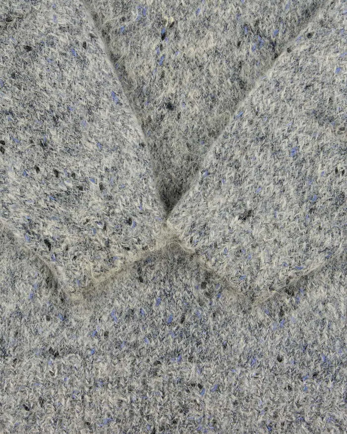 Vintage 1990s Women's Speckled Mohair Wool Chunky V-Neck Knit Jumper - M sold by Rokit product image thumbnail 5