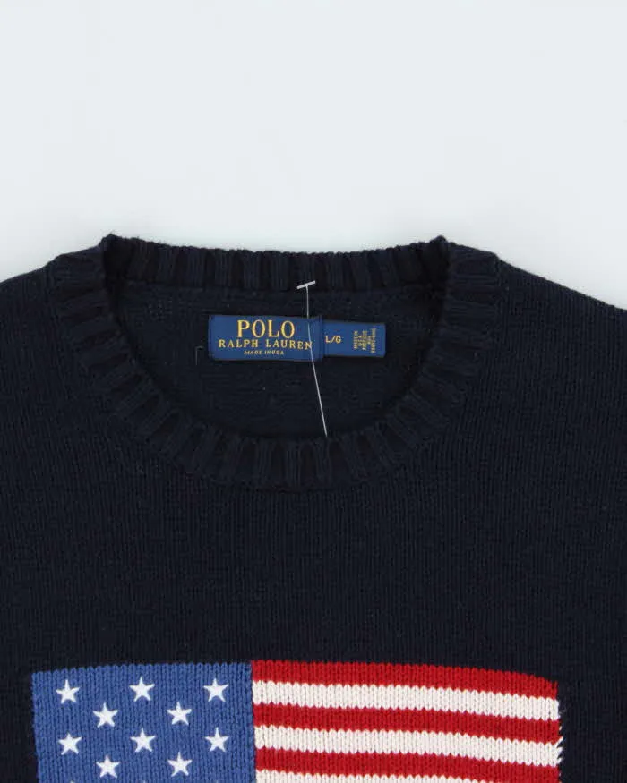 Polo Ralph Lauren Made In USA Classic Flag Crewneck Knit Jumper - L sold by Rokit product image thumbnail 3