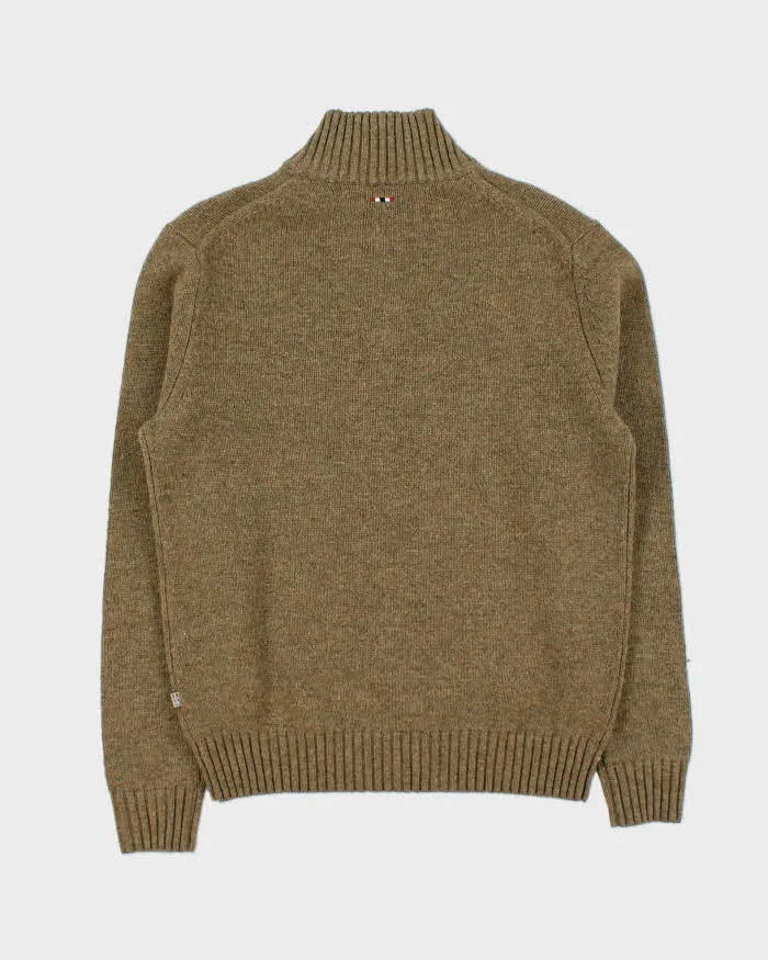 Vintage 00s Napapijri Speckled Wool Quarter-Zip Knit Jumper - L sold by Rokit product image thumbnail 2