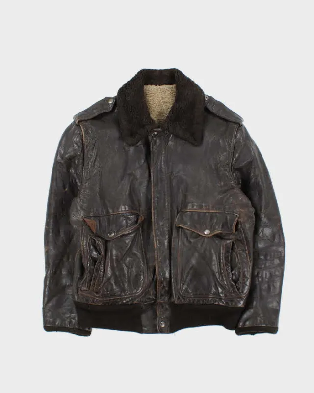 Vintage 1970s R Sherman U.S Airforce Horsehide Leather G-1 Flight Jacket - S sold by Rokit