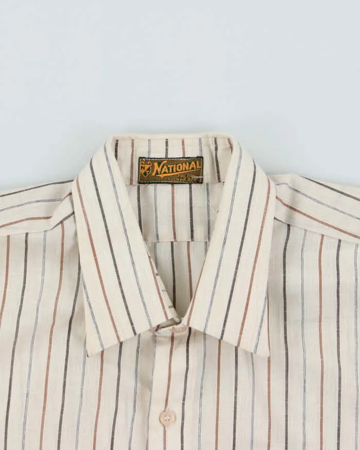 Vintage 1970s National Striped Pima Cotton Long Sleeve Oversized Shirt - L sold by Rokit product image thumbnail 3